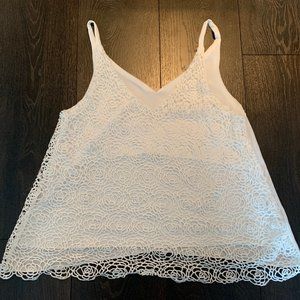Silky White Top w/ Spaghetti Straps